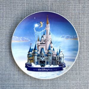 Cinderella Castle with Tinker Bell Walt Disney World Decorative Plate